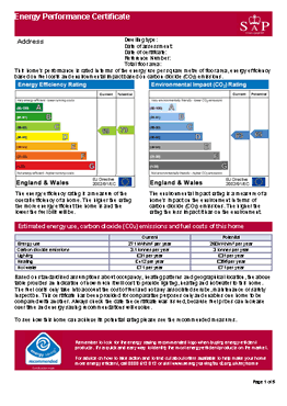 An example of a domestic EPC